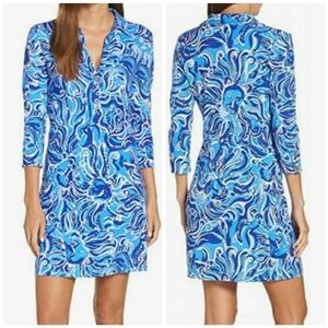 Lilly Pulitzer Ainsley dress coastal blue whispurr UPF 50+ Medium